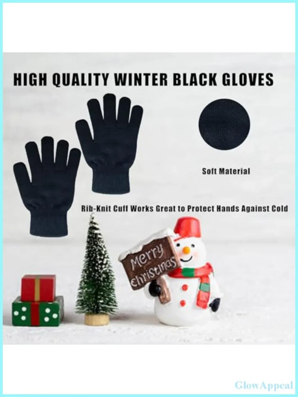 6 Pairs Knit Gloves One Size Winter Warm Stretchy Acrylic Unisex